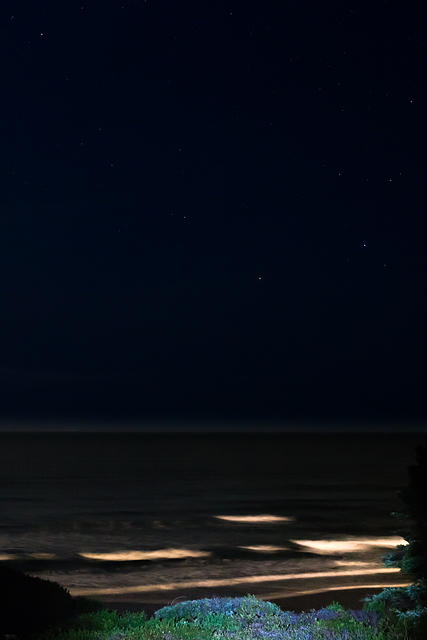 Ocean Waves and Stars in Oregon