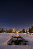 Picnic table beneath Orion-1