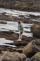 Sarah Hiking Along Tidal Pools